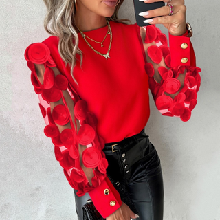 Glamour síťka rukáv top