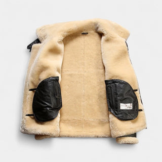 B-3 jehněčí bomber bunda