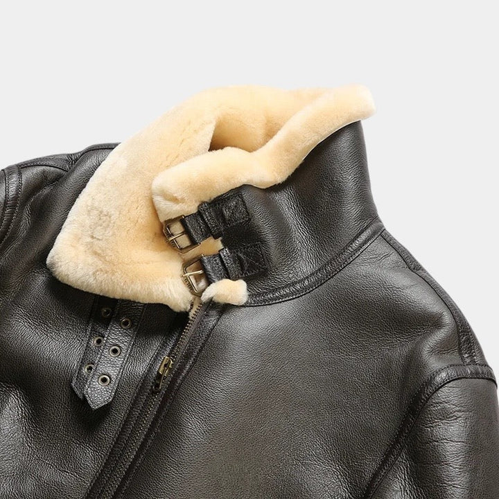 B-3 jehněčí bomber bunda