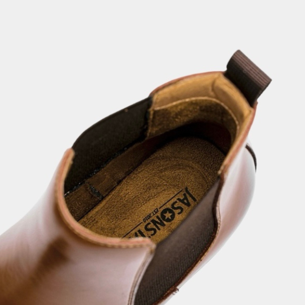 Kožené chelsea boty