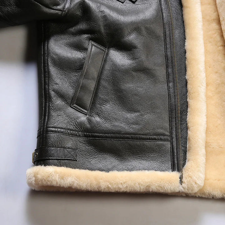 B-3 jehněčí bomber bunda