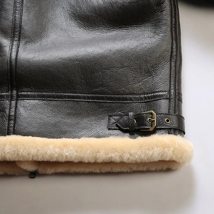 B-3 jehněčí bomber bunda
