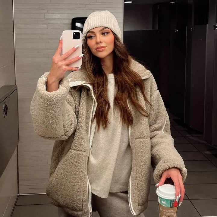 Měkká Teddy fleece bunda