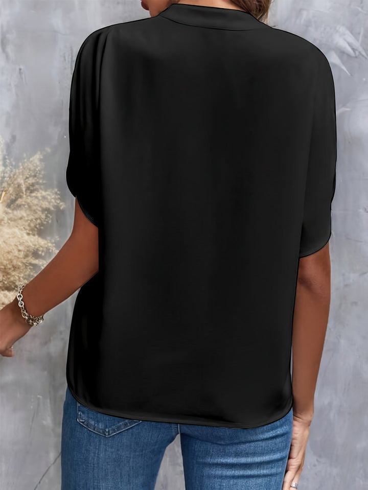 Elegantní V-krční límec blůza