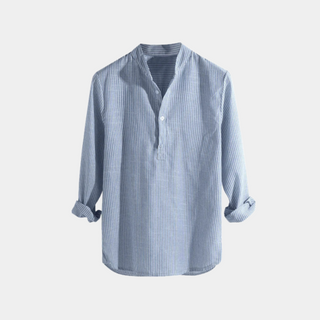 Pruhovaná košile s půl knoflíky