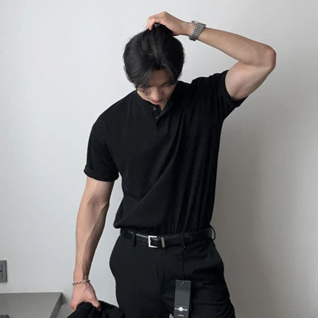 Stojáčkové polo s knoflíky