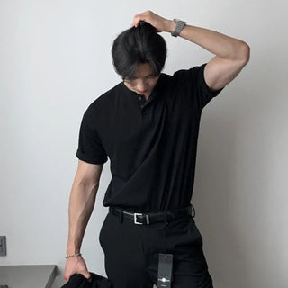 Stojáčkové polo s knoflíky