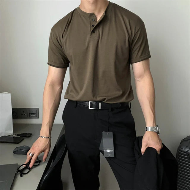 Stojáčkové polo s knoflíky