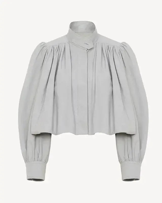 Knoflíková skládaná bomber bunda