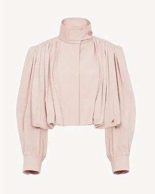 Knoflíková skládaná bomber bunda