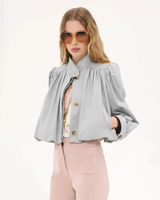 Knoflíková skládaná bomber bunda
