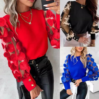 Glamour síťka rukáv top
