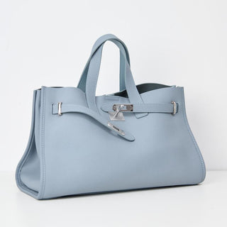 Kožená stříbrné zapínání kabelka