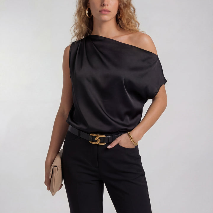 Jedno rameno skládaná blůza